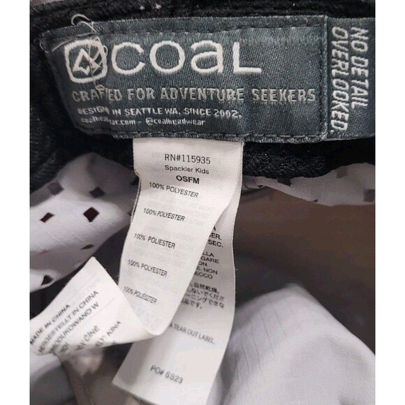 Coal The Spackler Kids – UPF Boonie Hat Light Gray Radi-Coal Patch Youth Size - Picture 6 of 7